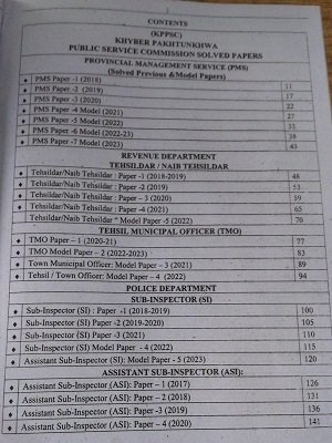 KPPSC Past Papers
