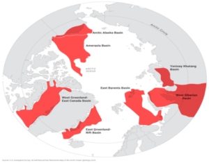 ASSESSED LOCATIONS OIL AND GAS RESERVES IN ARCTIC REGION 