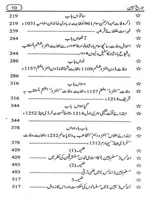 Tareekh Spain Contents 2