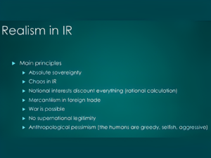 Realism in IR