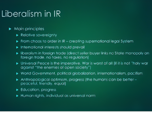 liberalism in IR