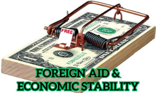 Does foreign aid help to achieve economic stability?
