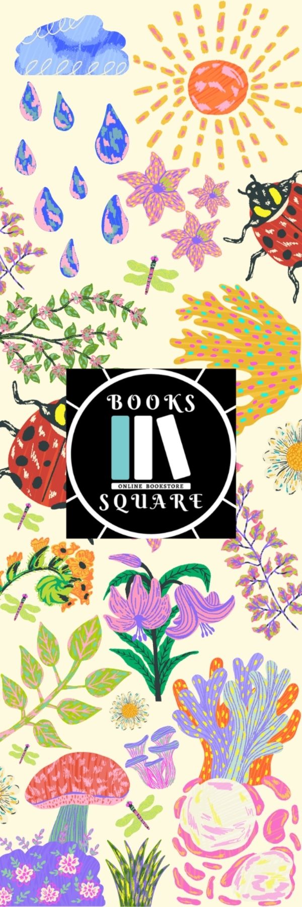 Random Floral And Clouds Book Mark