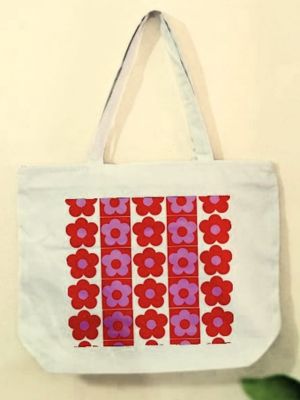 Red Floral Strips